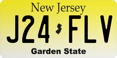 NJ license plate J24FLV