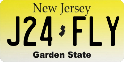 NJ license plate J24FLY