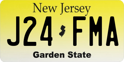 NJ license plate J24FMA