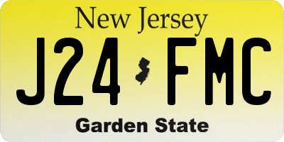 NJ license plate J24FMC