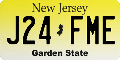 NJ license plate J24FME