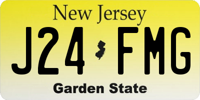 NJ license plate J24FMG