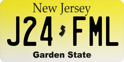NJ license plate J24FML