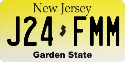 NJ license plate J24FMM
