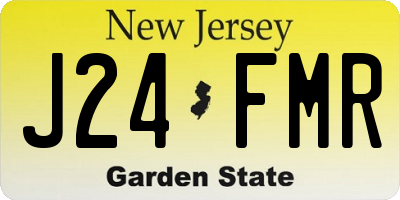 NJ license plate J24FMR