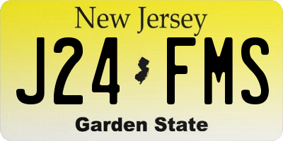NJ license plate J24FMS