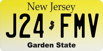 NJ license plate J24FMV