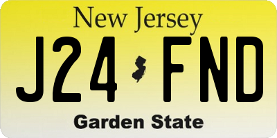 NJ license plate J24FND