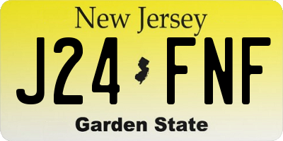 NJ license plate J24FNF