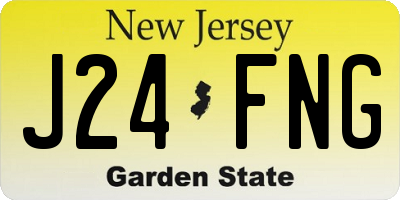NJ license plate J24FNG