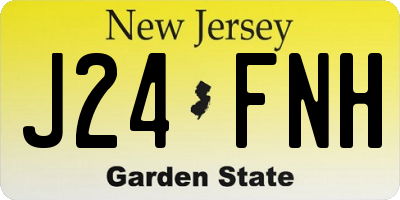 NJ license plate J24FNH