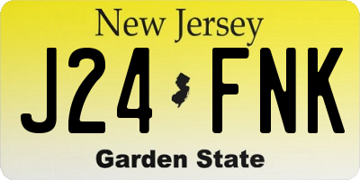 NJ license plate J24FNK