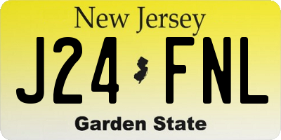 NJ license plate J24FNL