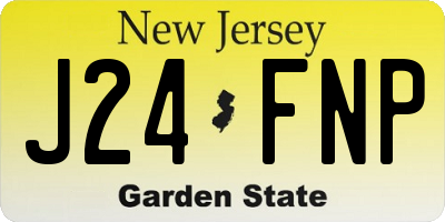 NJ license plate J24FNP