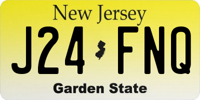 NJ license plate J24FNQ