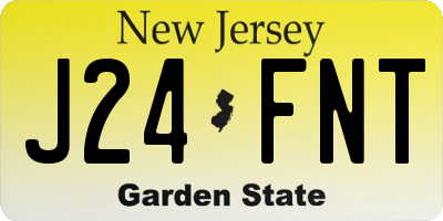 NJ license plate J24FNT