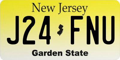 NJ license plate J24FNU