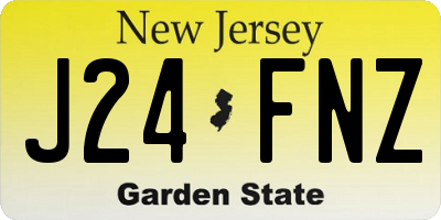 NJ license plate J24FNZ