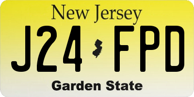 NJ license plate J24FPD