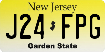 NJ license plate J24FPG
