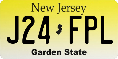 NJ license plate J24FPL