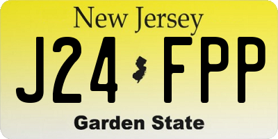 NJ license plate J24FPP