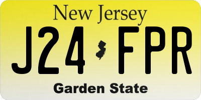 NJ license plate J24FPR