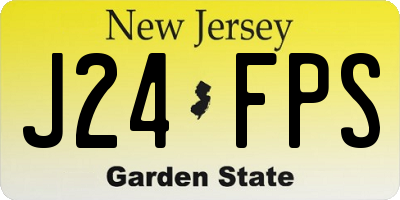 NJ license plate J24FPS