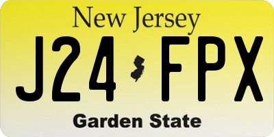 NJ license plate J24FPX