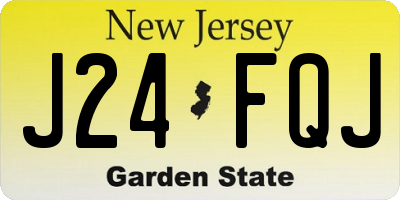 NJ license plate J24FQJ