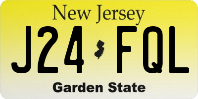 NJ license plate J24FQL