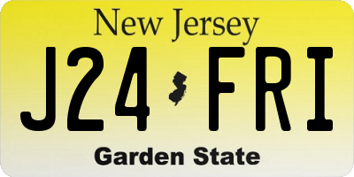 NJ license plate J24FRI
