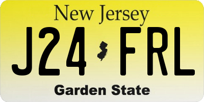 NJ license plate J24FRL