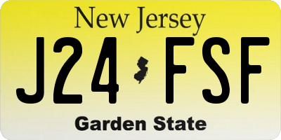 NJ license plate J24FSF