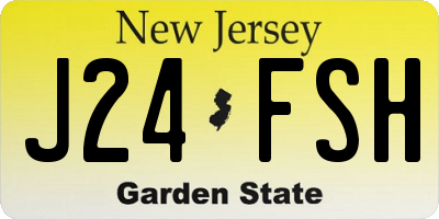 NJ license plate J24FSH