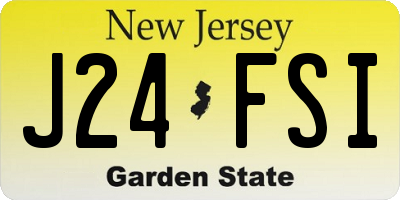 NJ license plate J24FSI