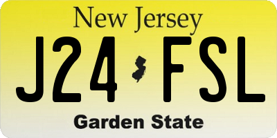 NJ license plate J24FSL