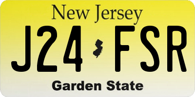 NJ license plate J24FSR