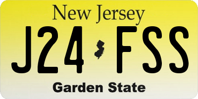 NJ license plate J24FSS
