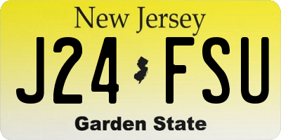 NJ license plate J24FSU