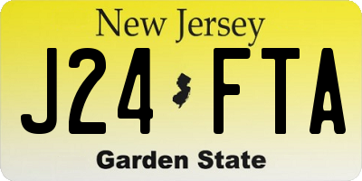 NJ license plate J24FTA