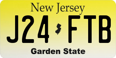 NJ license plate J24FTB