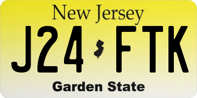 NJ license plate J24FTK