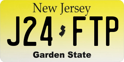 NJ license plate J24FTP