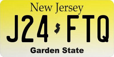 NJ license plate J24FTQ