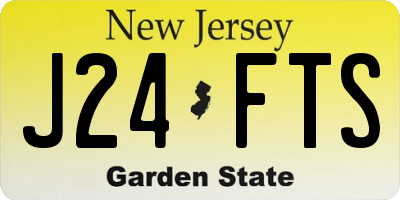 NJ license plate J24FTS