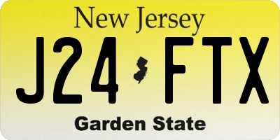 NJ license plate J24FTX