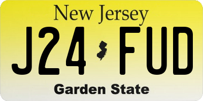 NJ license plate J24FUD