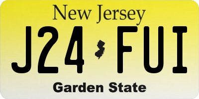 NJ license plate J24FUI