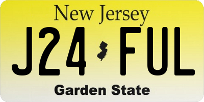 NJ license plate J24FUL
